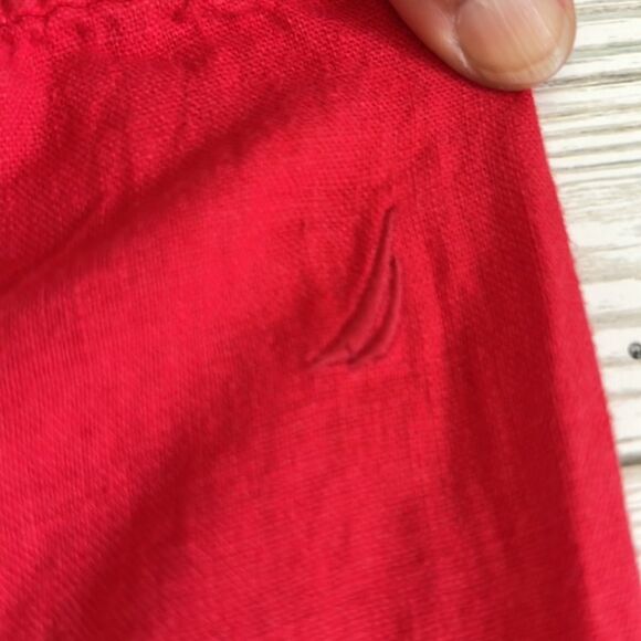 NWT Nautica Linen blend pull on drawstring shorts with pockets - Picture 6 of 7